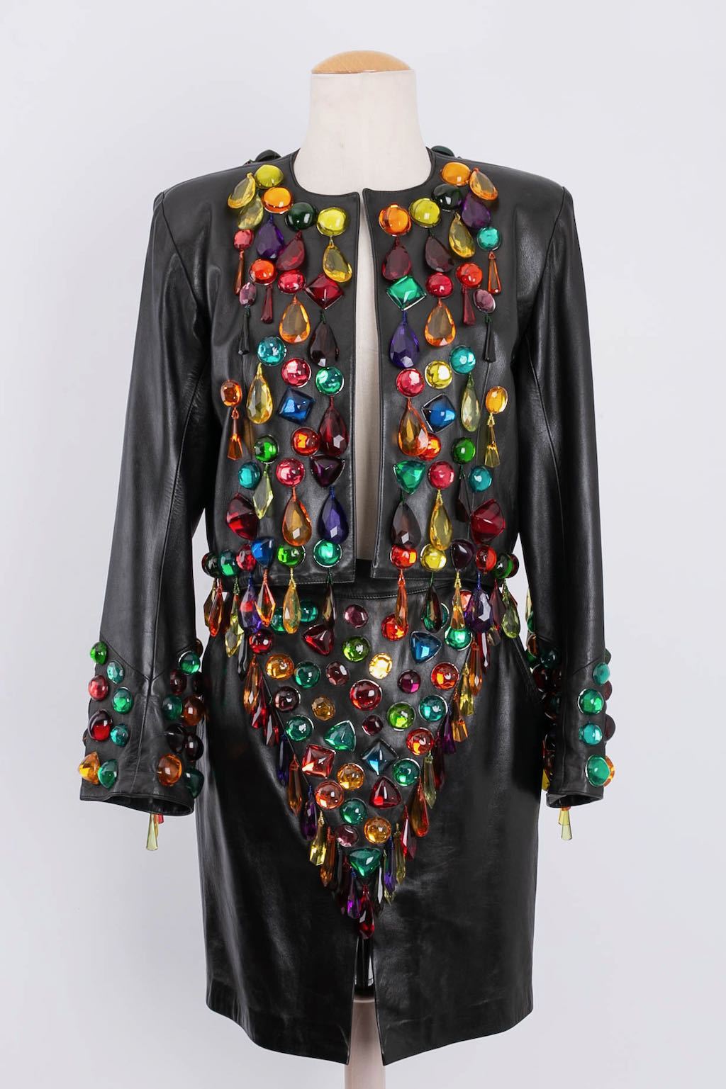 Tailleur en cuir Yves Saint Laurent