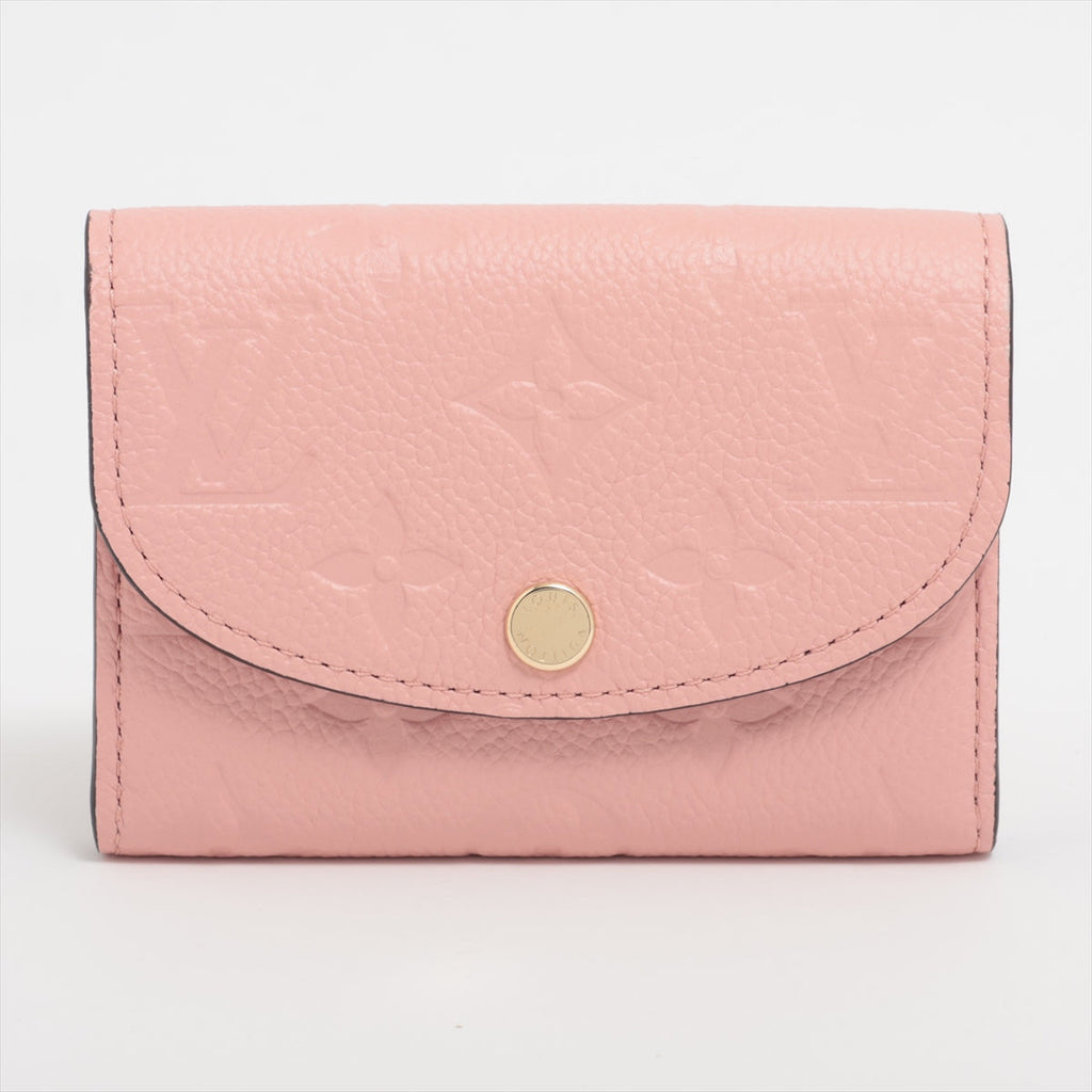Louis Vuitton Monogram Emplant Porte Monerozari M81520 Rose Puddle Coin Case