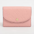 Louis Vuitton Monogram Emplant Porte Monerozari M81520 Rose Puddle Coin Case