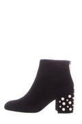 Stuart Weitzman Black Suede & Pearl Bacari Boots SZ 5.5