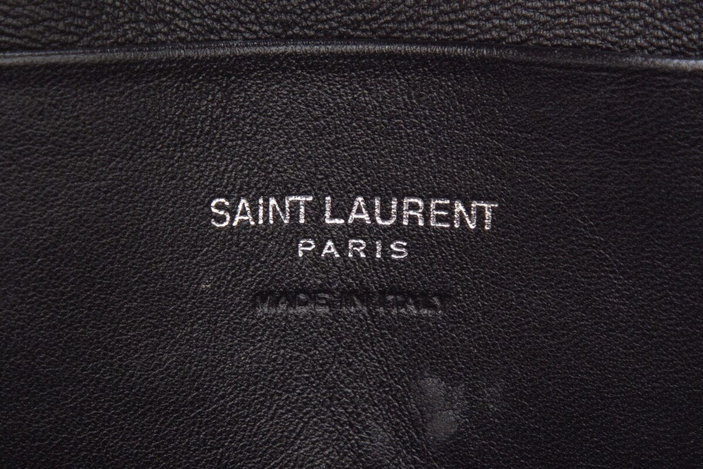Saint Laurent Black Lou Mini Chevron Cross-Body