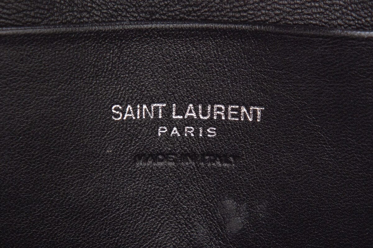 Saint Laurent Black Lou Mini Chevron Cross-Body