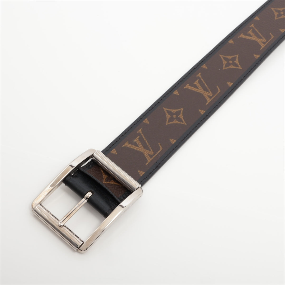 Louis Vuitton M9007 Sanctuary Riverso CT2176 Belt 110 PVC  Leather Black × Brown