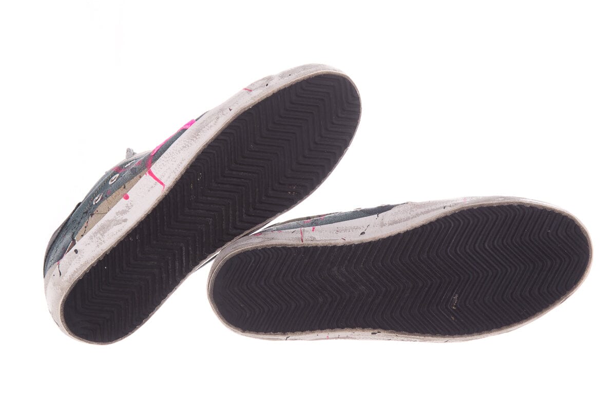 Golden Goose Limited Edition Paint Splatter Black & Pink Sneakers