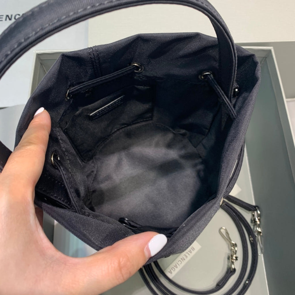 Balen Le Cagole MeGLAMIum Bucket Bag In Black, For Women,  Bags 11.8in/30cm