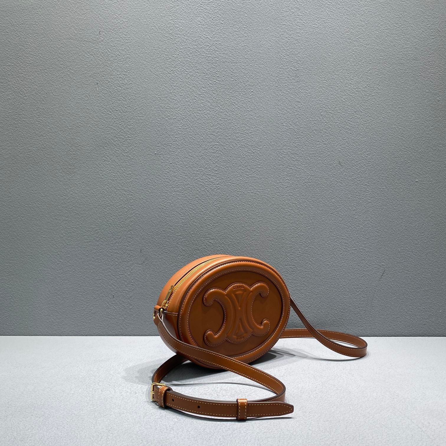 GLAMI Oval Bag Cuir Triomphe Brown For Women 8in/20cm 198603DXC.04LU