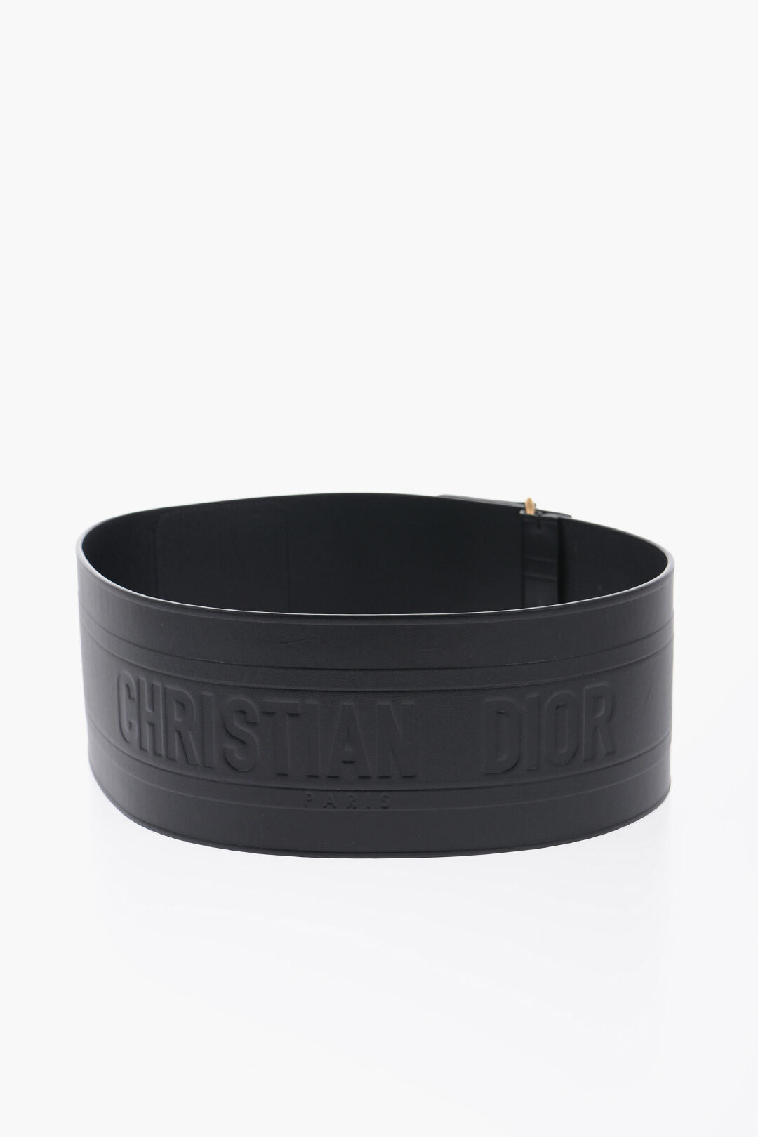 Dior Maxi Leather Waist Belt With Double Golden Buckle 100Mm