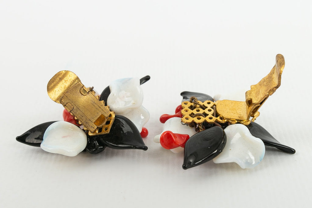 Boucles d'oreilles clips en pÃƒÆ’Ã‚Â¢te de verre Rousselet