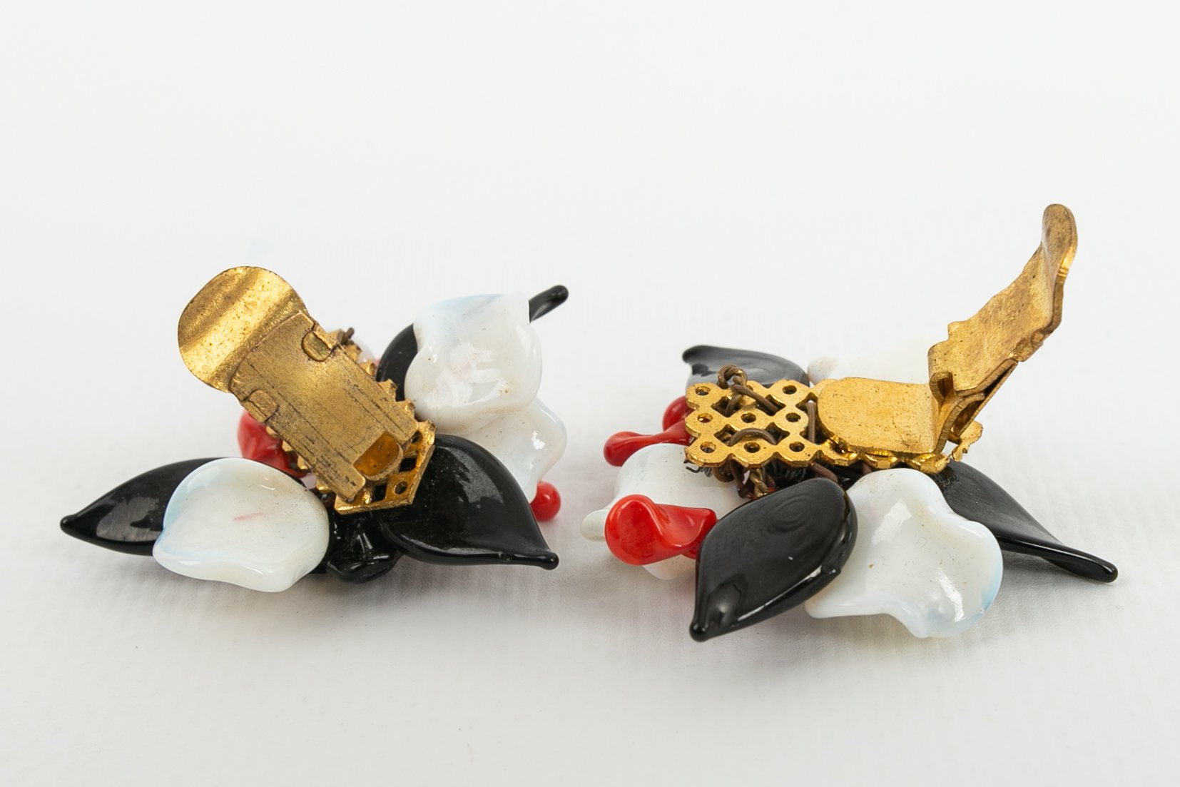 Boucles d'oreilles clips en pÃƒÆ’Ã‚Â¢te de verre Rousselet