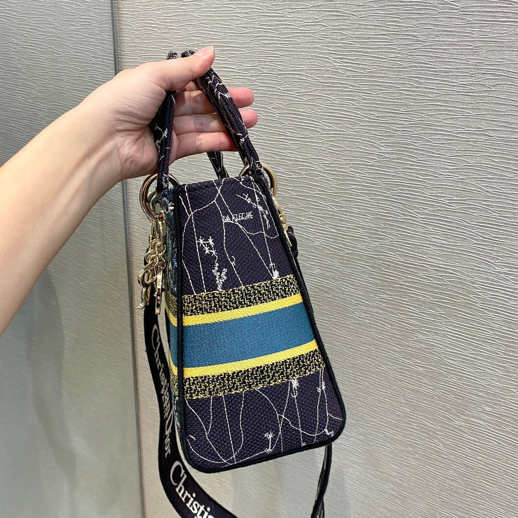 GLAMI MeGLAMIum Lady D-Lite Bag Constellation Embroidery, Blue, For Women WomenÃ¢â‚¬â„¢s Handbags, Crossbody Bags, 24cm CD M0565ORHP_M928