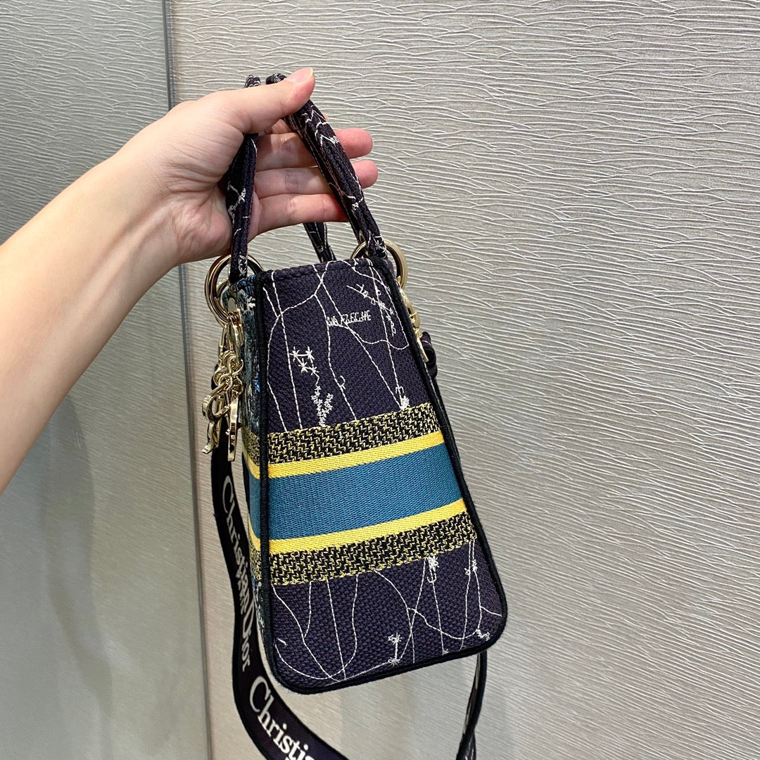 GLAMI MeGLAMIum Lady D-Lite Bag Constellation Embroidery, Blue, For Women WomenÃ¢â‚¬â„¢s Handbags, Crossbody Bags, 24cm CD M0565ORHP_M928