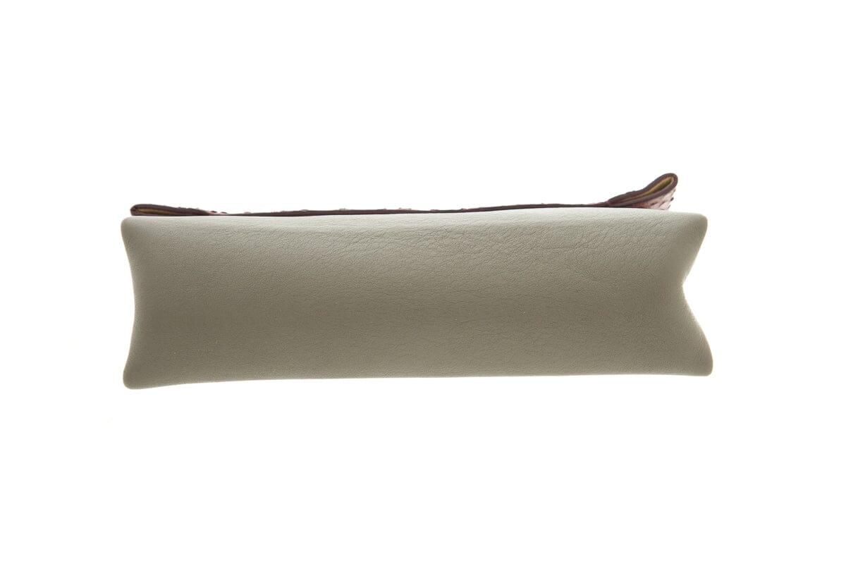 Celine Grey & Burgundy Leather Pouch