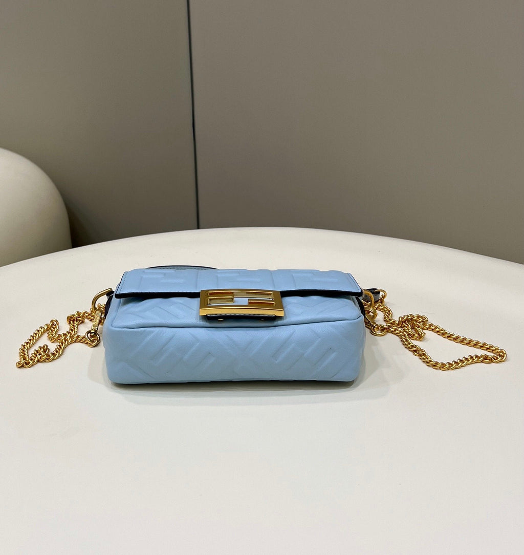 FI Baguette Blue For Women, Handbags, Shoulder And Crossbody Bags 7.5in/19cm FF 8BS017