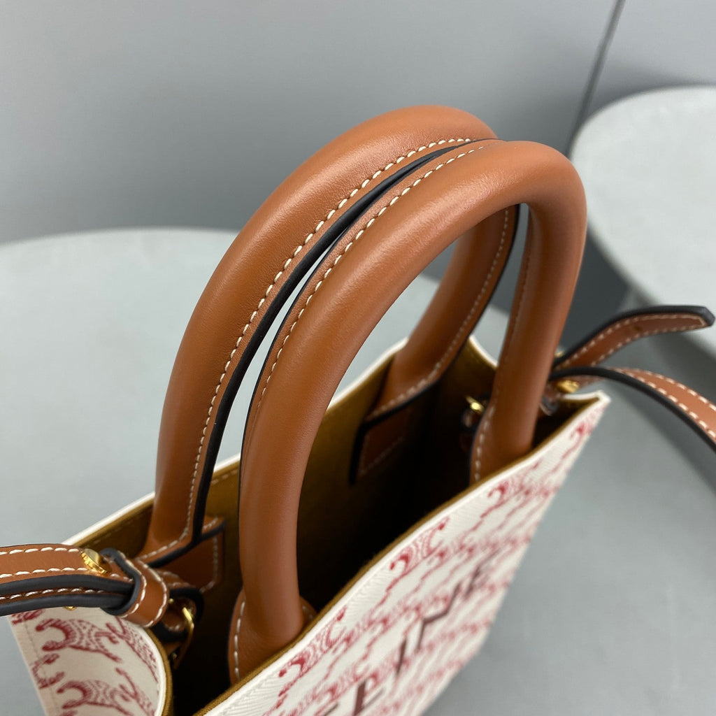 GLAMI Mini Vertical Cabas In Triomphe Canvas Red For Women 7.2in/18cmÃƒâ€šÃ‚Â 