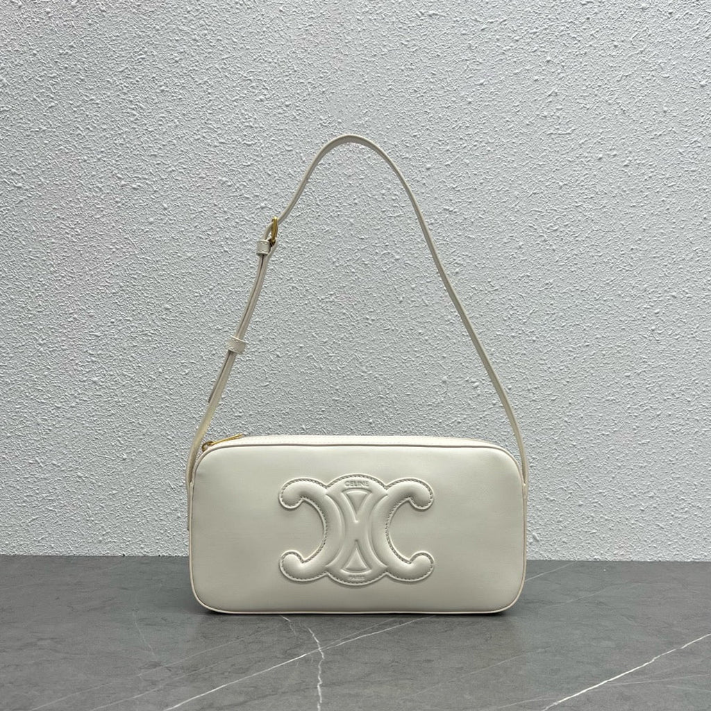 GLAMI Camera Shoulder Bag Cuir Triomphe White For Women 10in/26cm
