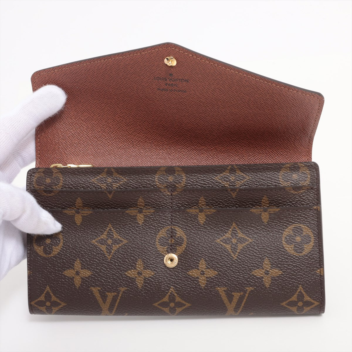 Louis Vuitton Monogram Portefoliosara M60531 Brown Long   Wallet