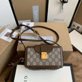 Glami Mini Bag With Clasp Closure Beige/Ebony Glami Supreme Canvas For Women 7.1in/18cm Glami 614368 92TCG 8563