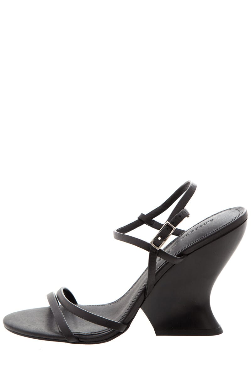 Sigerson Morrison Black Sculptural Wedge SZ 38.5