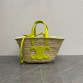 GLAMI Teen Triomphe GLAMI Classic Panier In Palm Leaves And Lizard Yellow For Women 8in/20cm 194004EH4.11CT