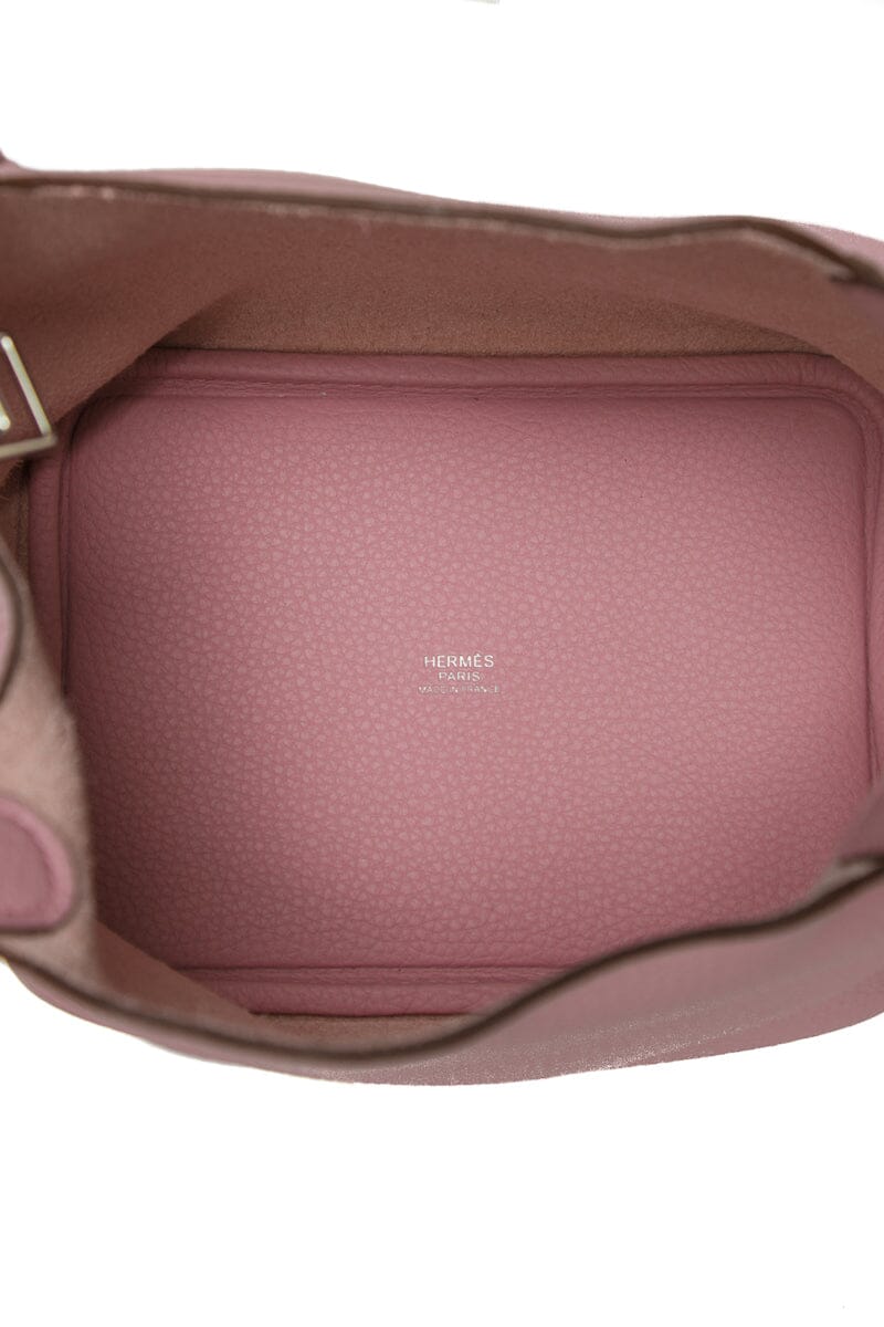 HermÃƒÆ’Ã‚Â¨s Mauve Sylvestre Picotin 18 PHW Tote