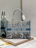 GLAMI MeGLAMIum Book Tote Blue Toile de Jouy Reverse Embroidery, Blue, For Women WomenÃ¢â‚¬â„¢s Handbags, Shoulder Bags, 36cm CD M1296ZRGO_M928