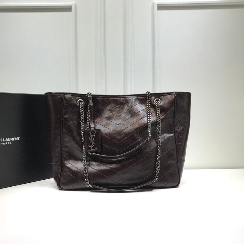 GLAMI Niki Shopping Bag Burgundy For Women 13.8in/35cm YSLÃ‚Â 