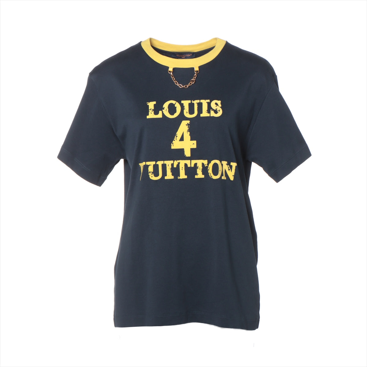 Louis Vuitton 23AW Cotton  S  Navy LV Logo Chain RW232W Navy