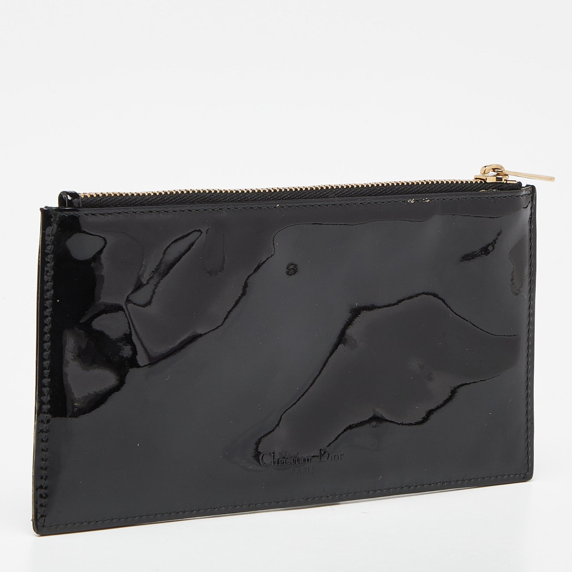 Dior  Patent Leather Zip Pouch