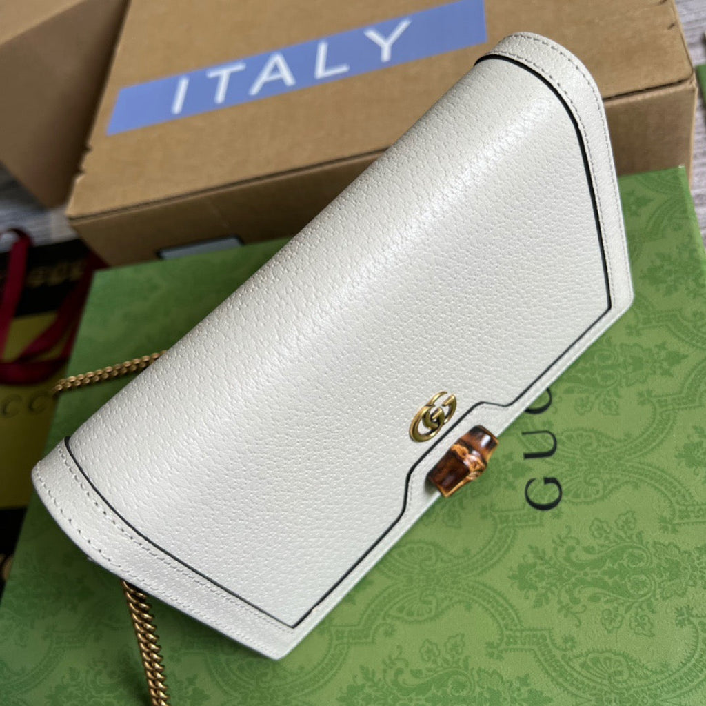 gg Diana Mini Bag With Bamboo White For Women, Women’s Bags 7.5in/19cm gg 