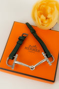 Bracelet en cuir et argent HermÃƒÆ’Ã‚Â¨s