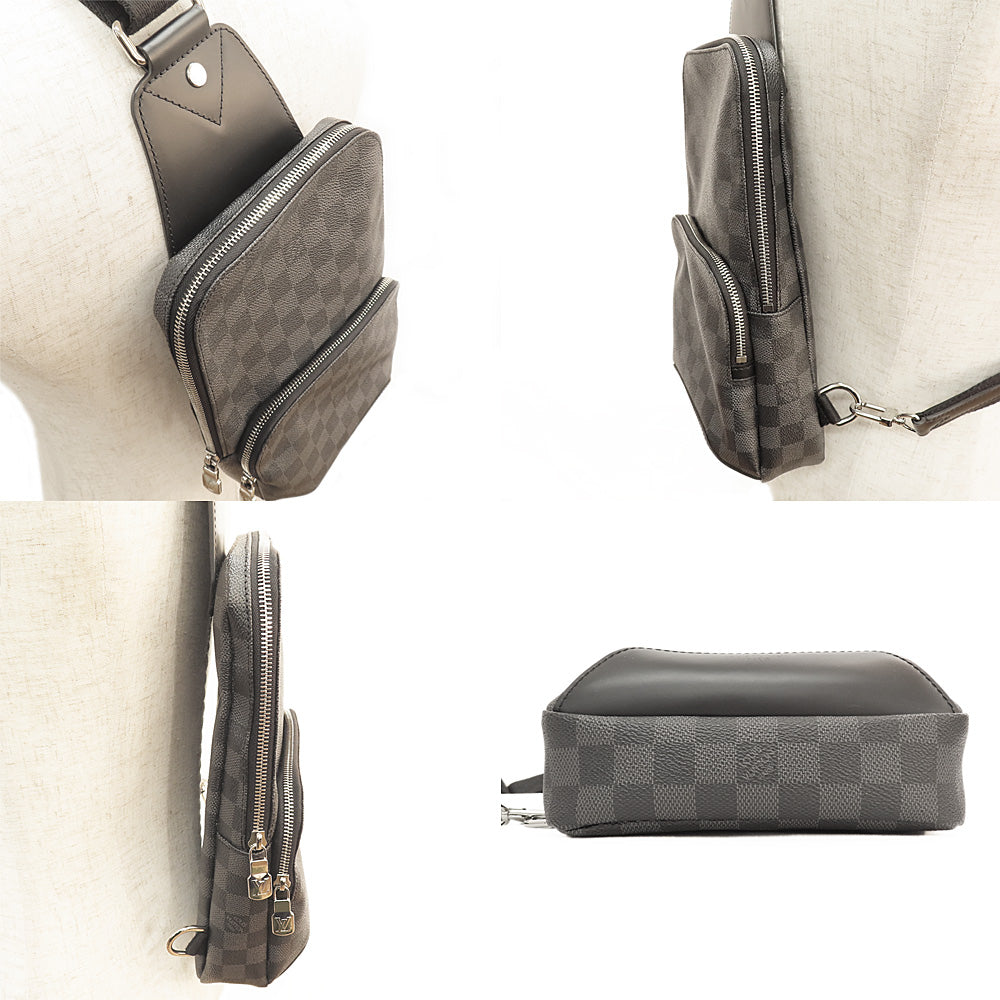 Louis Vuitton Avenue Sling Bag N41719 Avenue Body Bag Damier Graphite Black Gr Silver