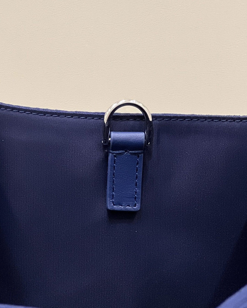 FI Sunshine MeGLAMIum Navy Blue FF fabric shopper Bag For Woman 31cm/12in