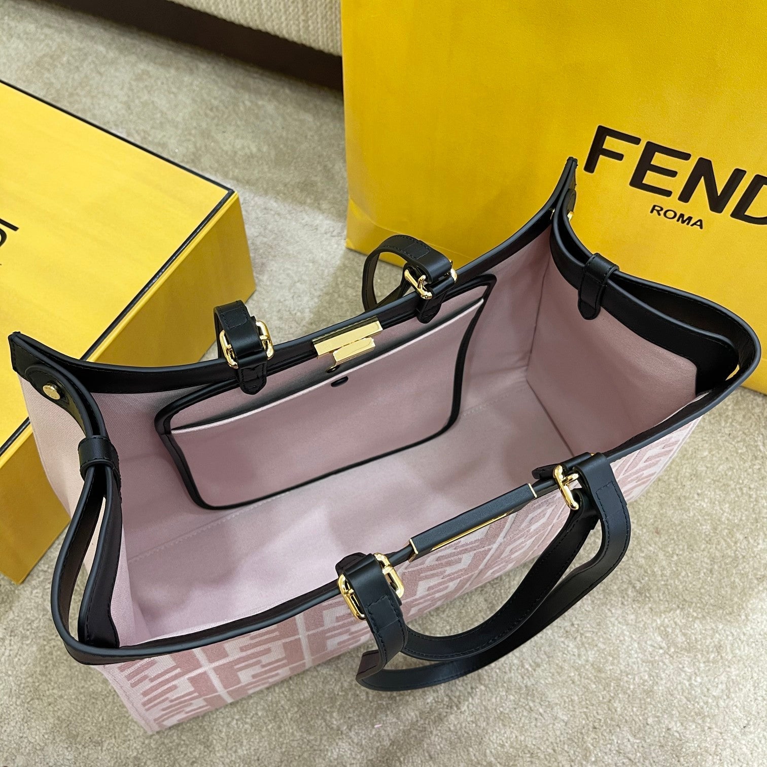 FI GlamI X-tote Bag Pink Canvas For Women, Handbags, Shoulder Bags 16.1in/41cm FF 8BH374