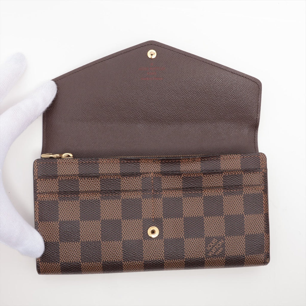 Louis Vuitton Damier Portefoliosara N63209 Brown Long Wallet