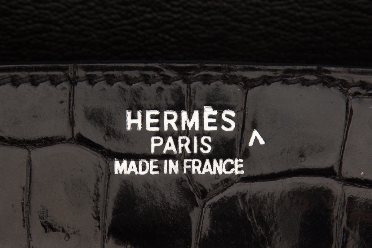 HermÃƒÆ’Ã‚Â¨s Black 35cm Crocodile Birkin W/ Palladium HW