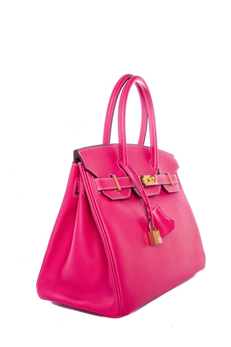 HermÃƒÆ’Ã‚Â¨s Birkin 30cm  Rose Tyrien/ Anemone  Epsom GHW Handbag
