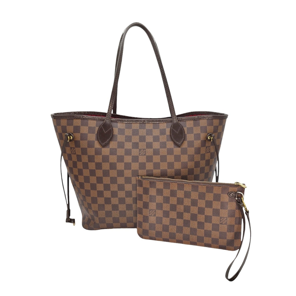 Louis Vuitton 2016 Damier Ebene Neverfull MM w/ Pouch