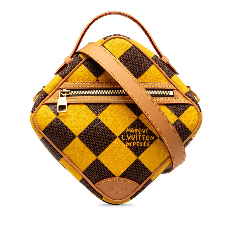 Louis Vuitton Damier Pop Chess Messenger S Bag N40562 Johnmat Yellow PVC Leather Mens LOUIS Vuitton