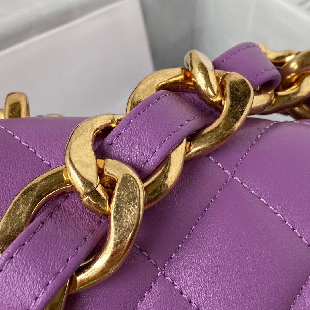 CHLMini Flap Bag Purple For Women, Women’s Bags Shoulder And Crossbody Bags 6.6in/17cm AS3213