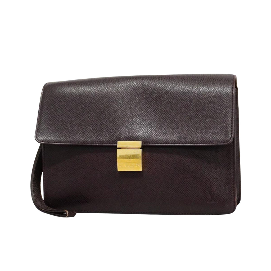 Louis Vuitton Selenga  Leather Clutch Bag ()