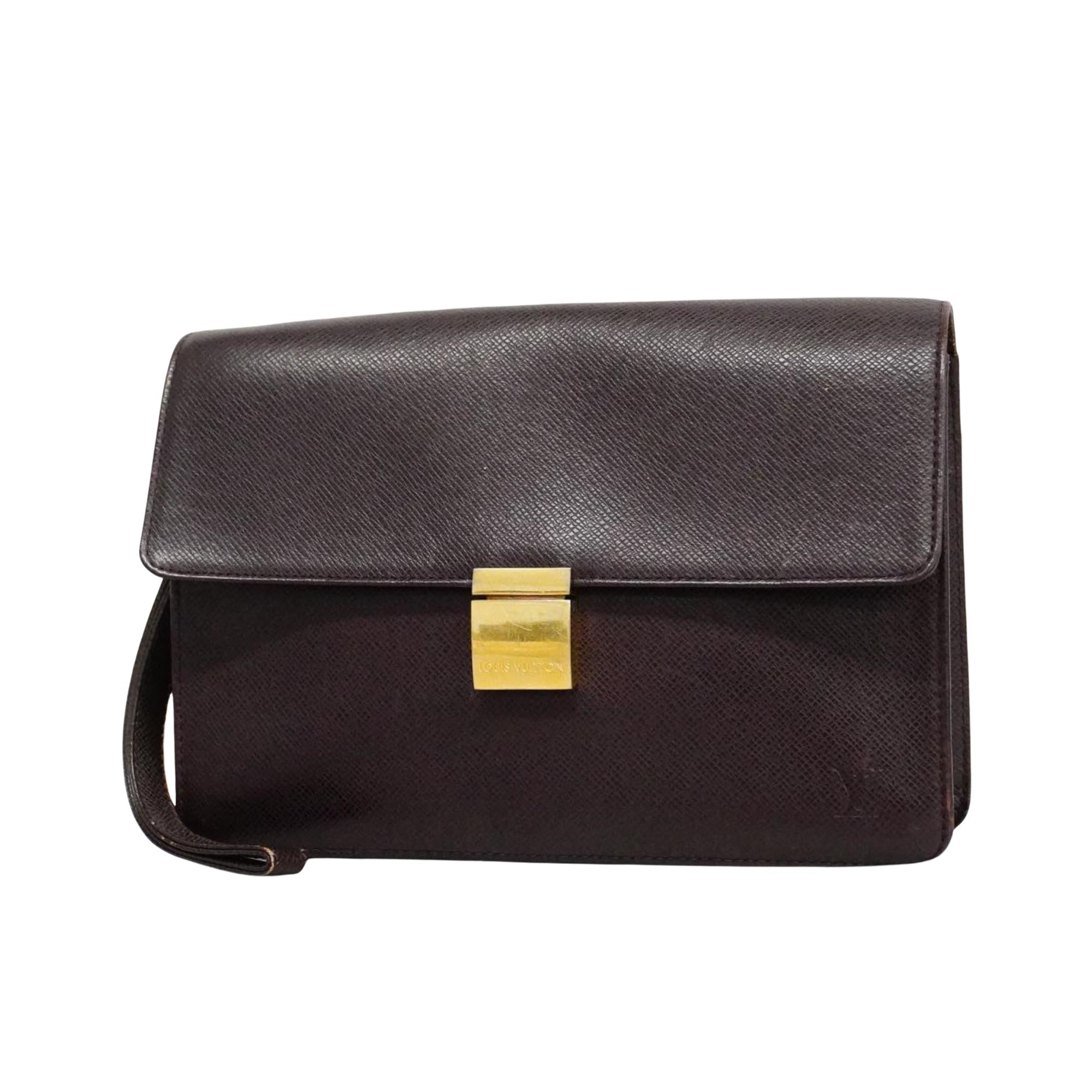 Louis Vuitton Selenga  Leather Clutch Bag ()