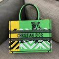 GLAMI MeGLAMIum Book Tote Bright Green and GlamIuoresGLAMInt Orange D-Jungle Pop Embroidery, Orange/Green, For Women WomenÃ¢â‚¬â„¢s Handbags, 36cm CD M1296ZRON_M887