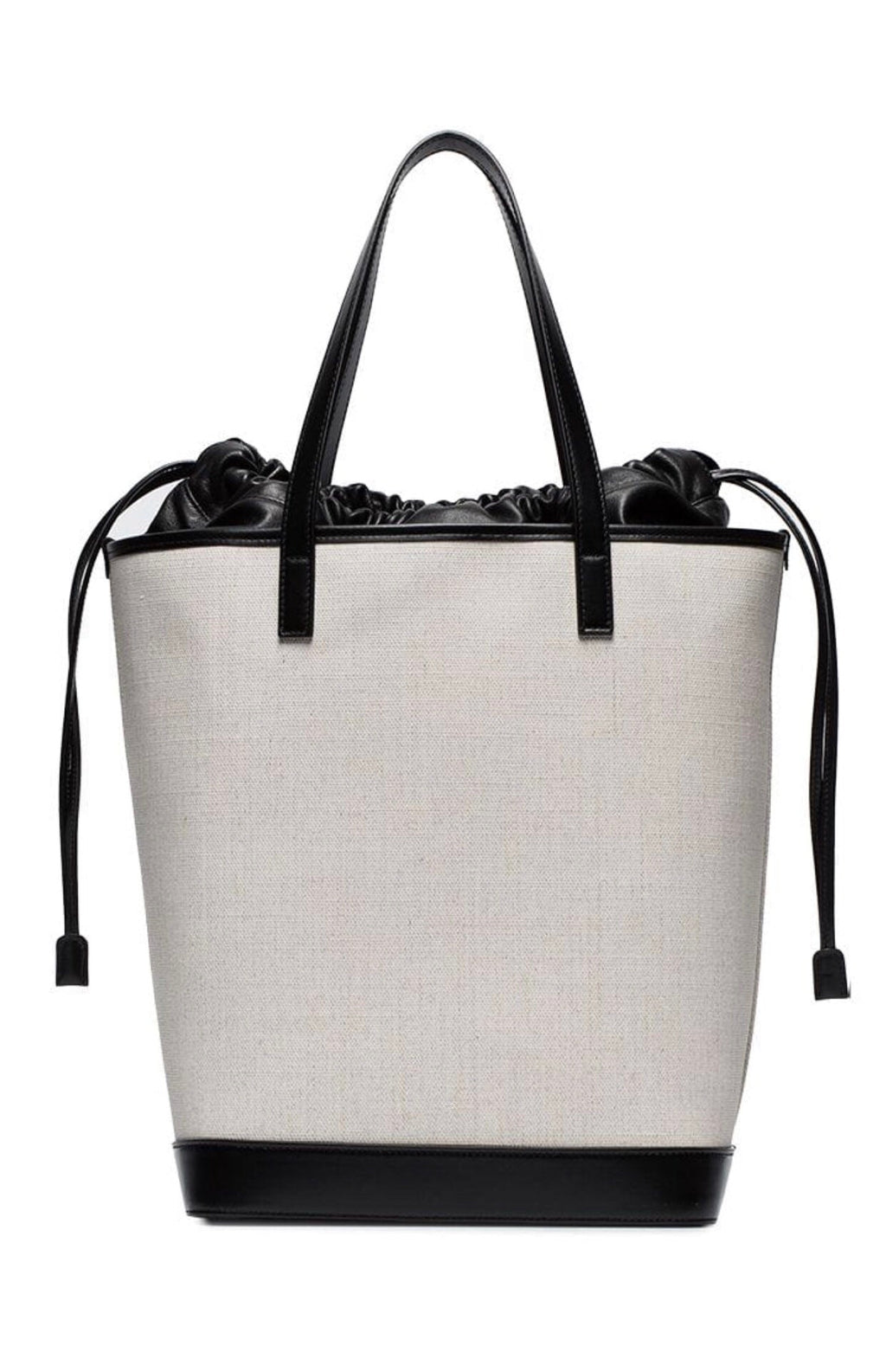 GLAMI Teddy MeGLAMIum Canvas Handle Bucket Tote Bag White For Women 13in/33cm YSL