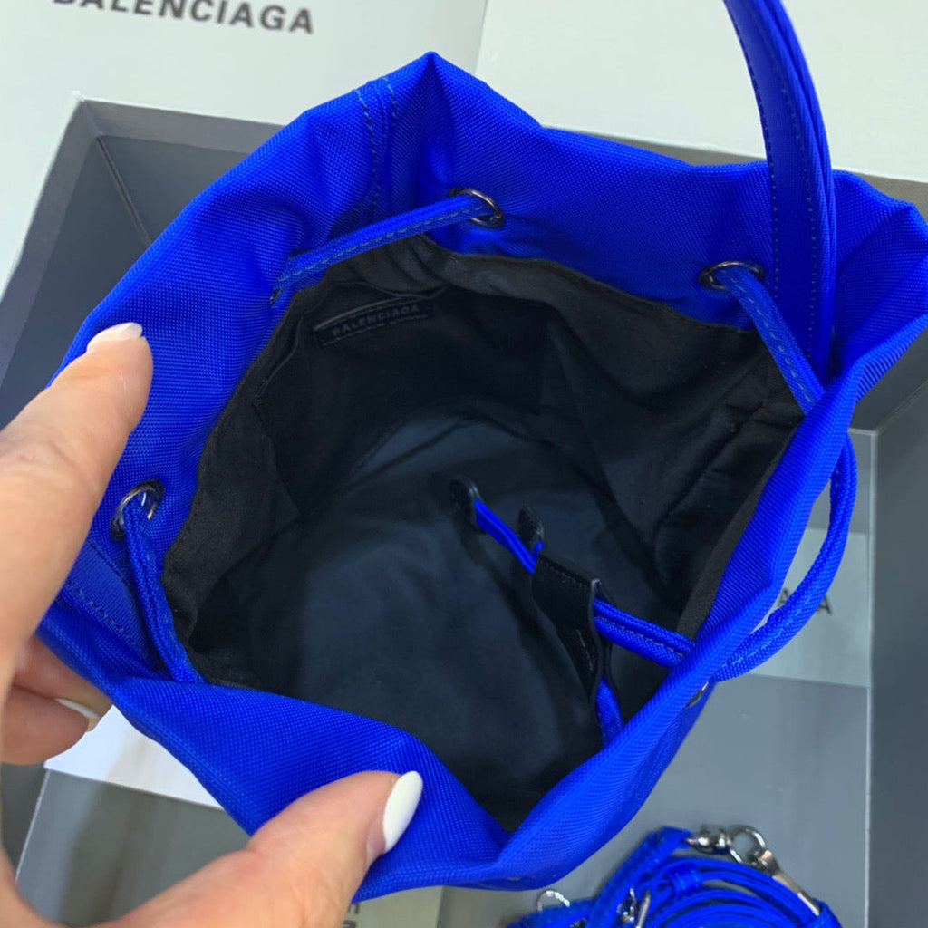 Balen Le Cagole MeGLAMIum Bucket Bag In Blue, For Women,  Bags 11.8in/30cm