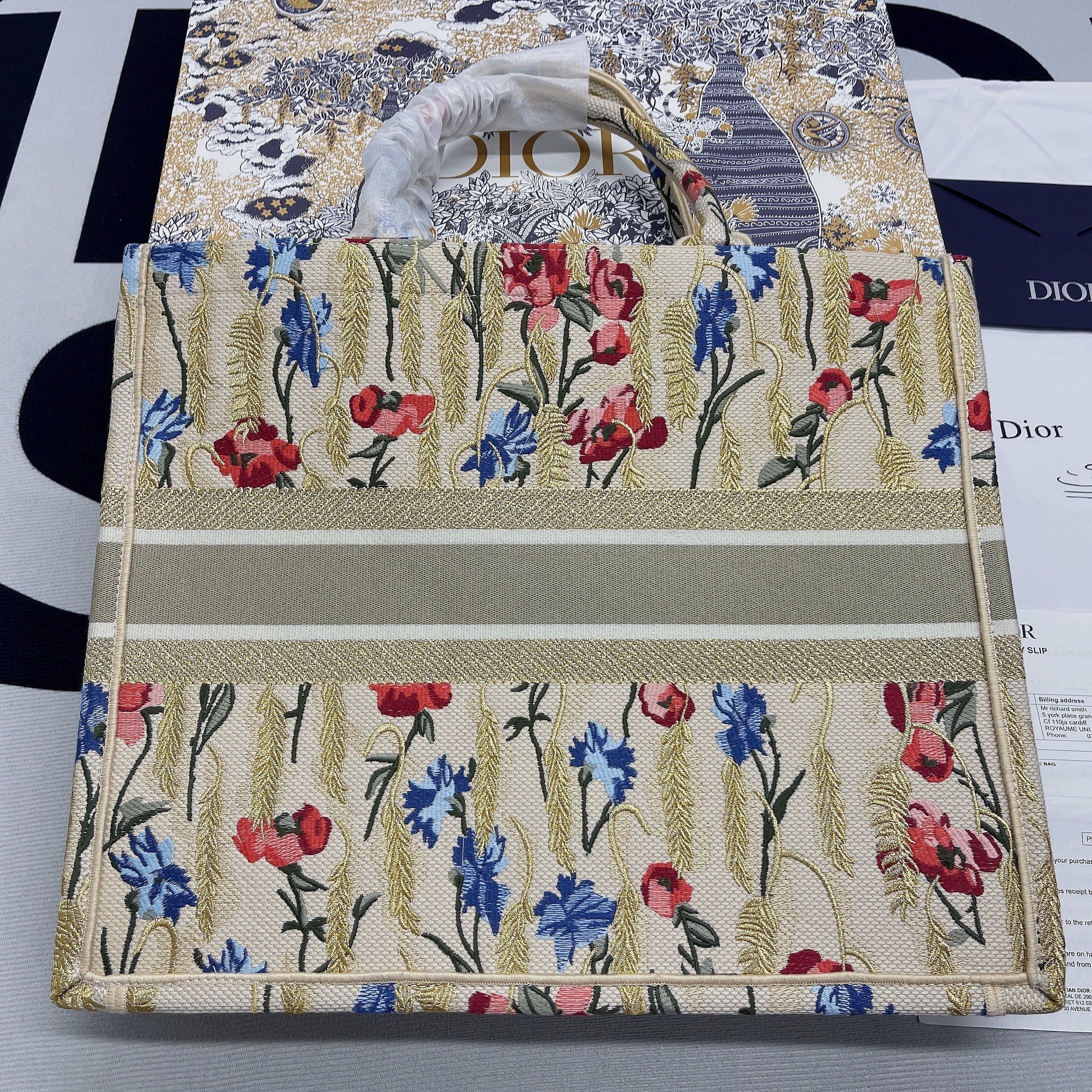 GLAMI Large Book Tote White Multicolor, For Women, WomenÃ¢â‚¬â„¢s Handbags 16.5in/42cm CD