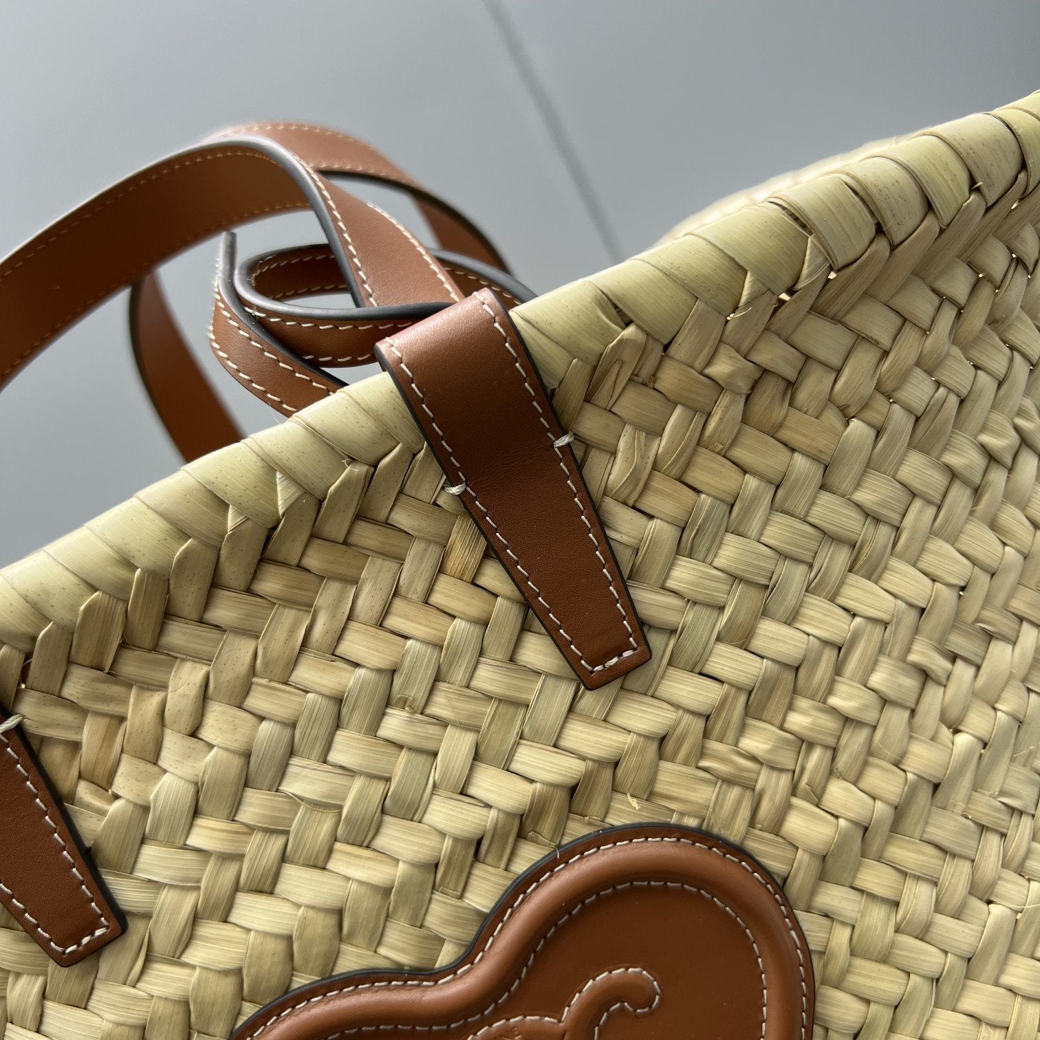GLAMI Teen Triomphe GLAMI Classic Panier In Palm Leaves With Heart Patch Brown For Women 10in/25cm 194002DUI.04LUÃƒâ€šÃ‚Â 
