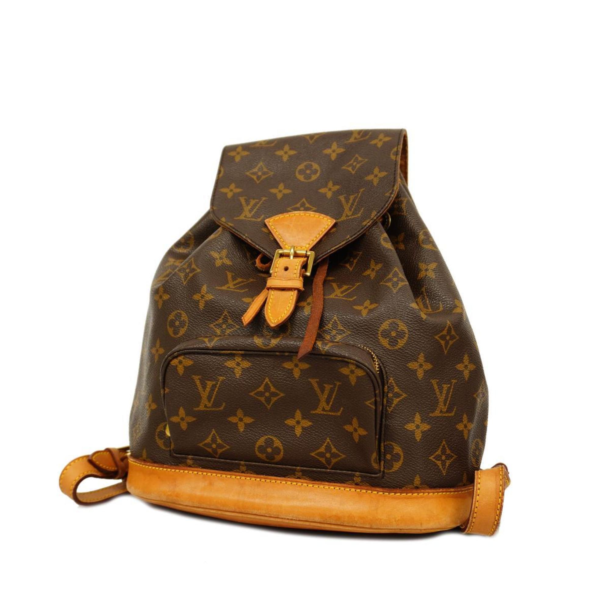 Louis Vuitton Montsouris Mm  Canvas Backpack Bag ()