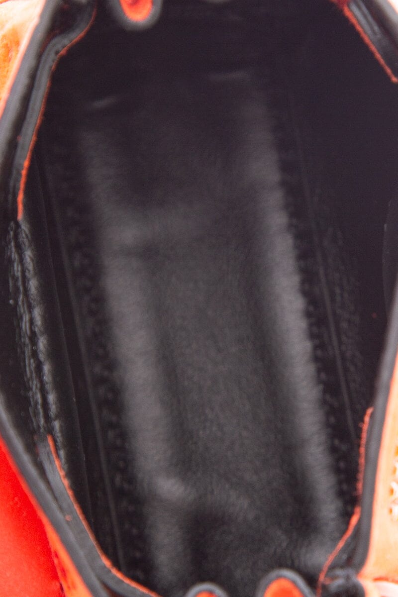 Versace Orange Mini La Medusa Studded Cross-Body
