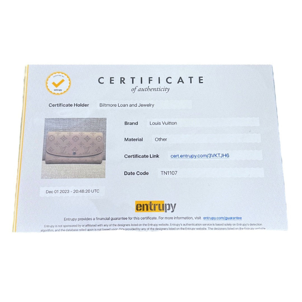 Louis Vuitton Monogram Mahina Iris Wallet