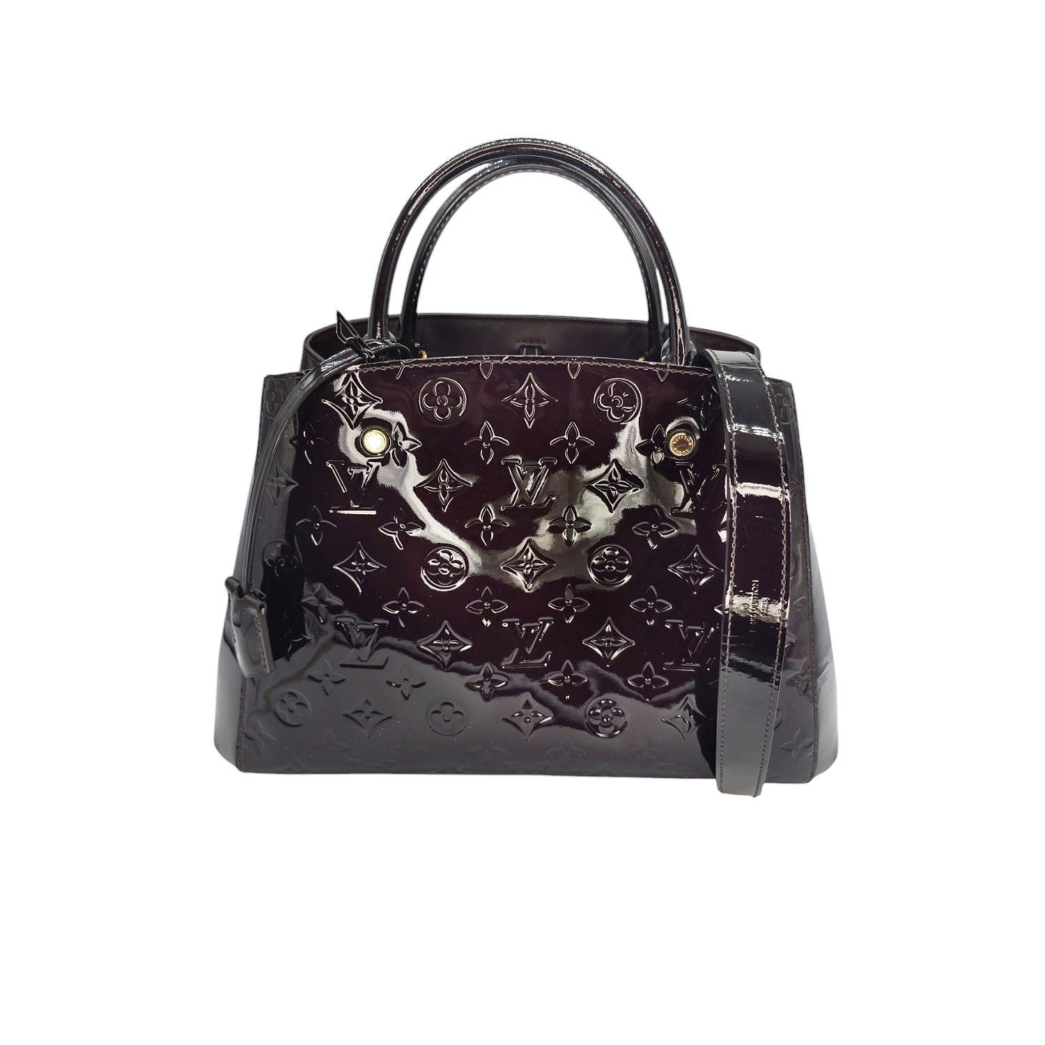 Louis Vuitton Monogram Amarante Vernis Montaigne MM Satchel